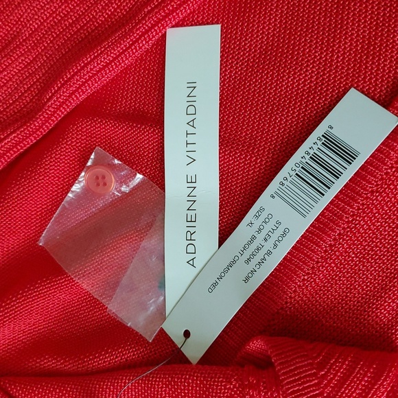 Adrienne Vittadini NWT Lightweight Red Cardigan Sweater Size XL - Picture 5 of 7